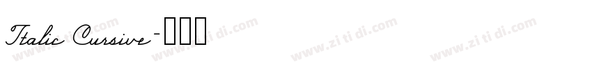 Italic Cursive字体转换